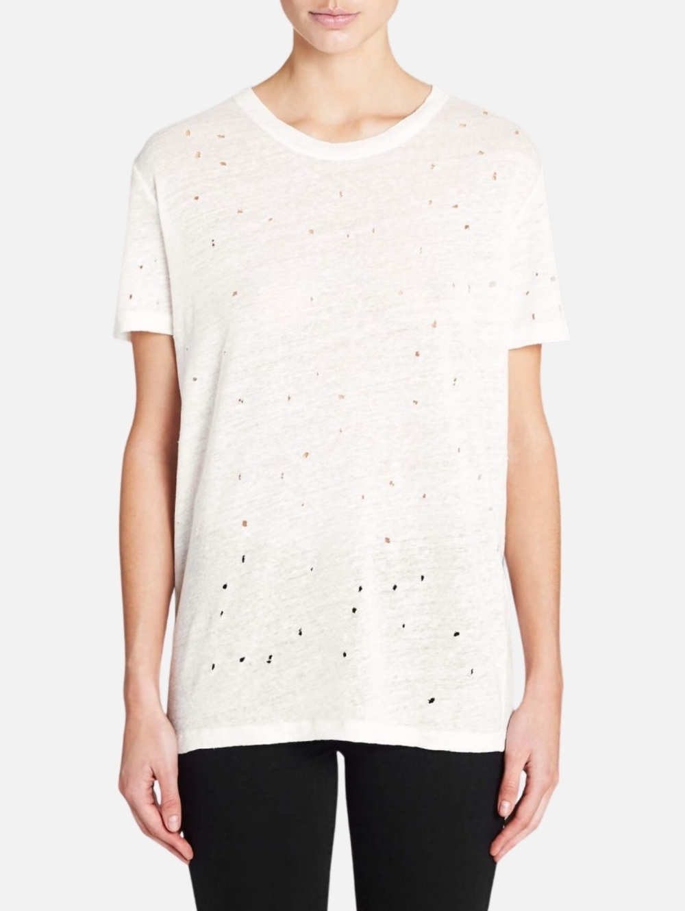 IRO Clay Distessed Linen Oversized T-shirt Size XS